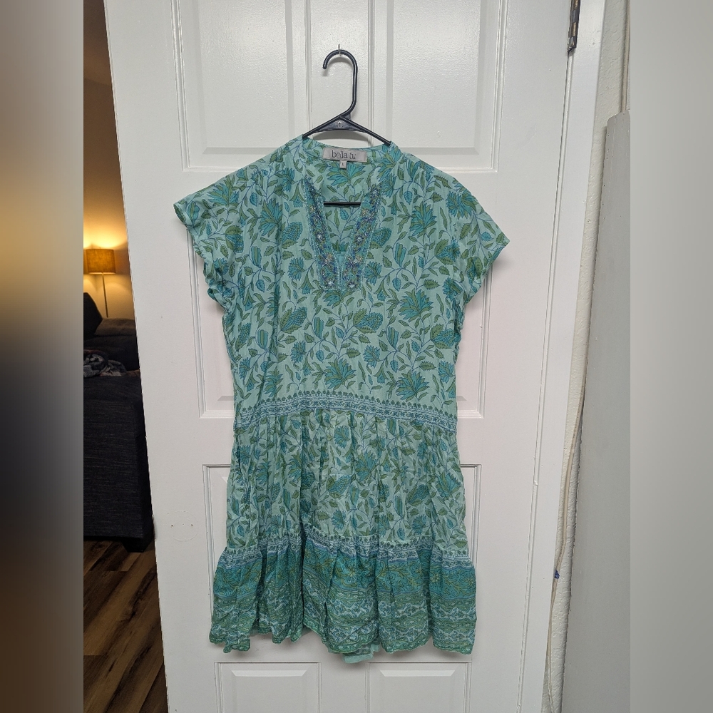Floral Green Dress